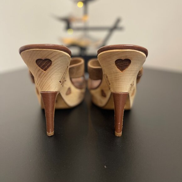 Dior "Peace & Love" Logo Mule Heels - 2000s Rare Vintage Find!!  EU 38 - Picture 4 of 7